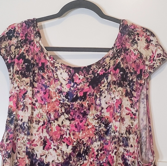 Lane Bryant (Lot Of 2) Sleeveless Tunic Tops Draped Neck Size 26/28 Black Pink - Picture 15 of 16